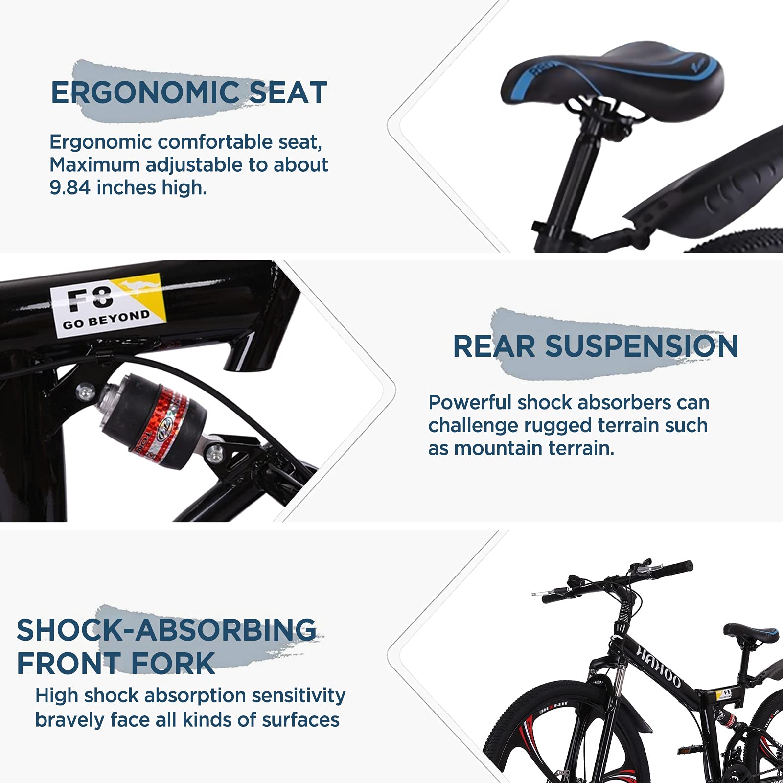 Amazon | TOUNTLETS 26インチ 大人用 マウンテンバイク ユニ